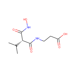 CC(C)[C@H](C(=O)NO)C(=O)NCCC(=O)O ZINC000001543179