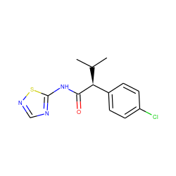 CC(C)[C@H](C(=O)Nc1ncns1)c1ccc(Cl)cc1 ZINC000045339962