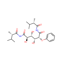 CC(C)[C@H](C)C(=O)NC(=O)[C@H](O)[C@H](O)[C@@H](O)[C@@H](Oc1ccccc1)C(=O)NC(=O)[C@@H](C)C(C)C ZINC000028464939