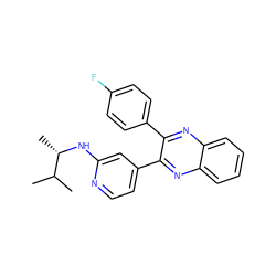 CC(C)[C@H](C)Nc1cc(-c2nc3ccccc3nc2-c2ccc(F)cc2)ccn1 ZINC000045245103