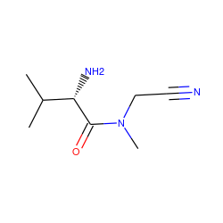 CC(C)[C@H](N)C(=O)N(C)CC#N ZINC000014948833