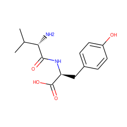 CC(C)[C@H](N)C(=O)N[C@@H](Cc1ccc(O)cc1)C(=O)O ZINC000002384776