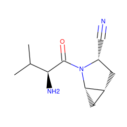 CC(C)[C@H](N)C(=O)N1[C@H](C#N)C[C@@H]2C[C@@H]21 ZINC000013560881