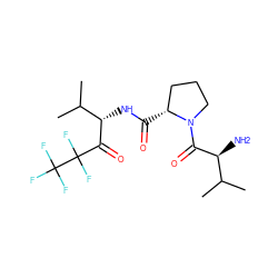 CC(C)[C@H](N)C(=O)N1CCC[C@H]1C(=O)N[C@H](C(=O)C(F)(F)C(F)(F)F)C(C)C ZINC000013739984