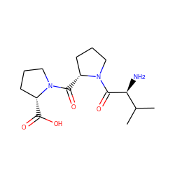 CC(C)[C@H](N)C(=O)N1CCC[C@H]1C(=O)N1CCC[C@H]1C(=O)O ZINC000013646338