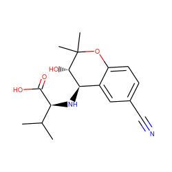 CC(C)[C@H](N[C@@H]1c2cc(C#N)ccc2OC(C)(C)[C@H]1O)C(=O)O ZINC000096941778