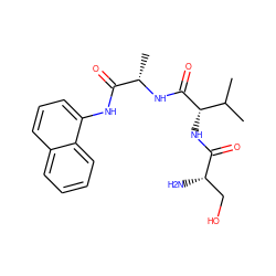 CC(C)[C@H](NC(=O)[C@@H](N)CO)C(=O)N[C@@H](C)C(=O)Nc1cccc2ccccc12 ZINC000096272798