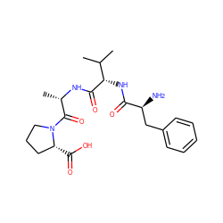 CC(C)[C@H](NC(=O)[C@@H](N)Cc1ccccc1)C(=O)N[C@@H](C)C(=O)N1CCC[C@H]1C(=O)O ZINC000072179329