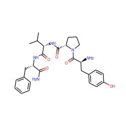 CC(C)[C@H](NC(=O)[C@@H]1CCCN1C(=O)[C@@H](N)Cc1ccc(O)cc1)C(=O)N[C@@H](Cc1ccccc1)C(N)=O ZINC000084394813