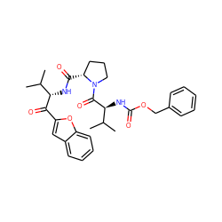 CC(C)[C@H](NC(=O)[C@@H]1CCCN1C(=O)[C@@H](NC(=O)OCc1ccccc1)C(C)C)C(=O)c1cc2ccccc2o1 ZINC000027889583