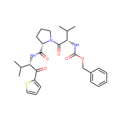 CC(C)[C@H](NC(=O)[C@@H]1CCCN1C(=O)[C@@H](NC(=O)OCc1ccccc1)C(C)C)C(=O)c1cccs1 ZINC000013740110