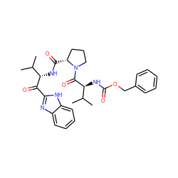 CC(C)[C@H](NC(=O)[C@@H]1CCCN1C(=O)[C@@H](NC(=O)OCc1ccccc1)C(C)C)C(=O)c1nc2ccccc2[nH]1 ZINC000027902146