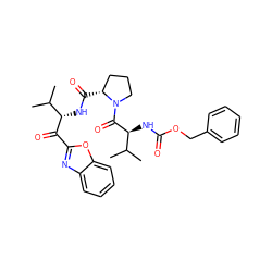 CC(C)[C@H](NC(=O)[C@@H]1CCCN1C(=O)[C@@H](NC(=O)OCc1ccccc1)C(C)C)C(=O)c1nc2ccccc2o1 ZINC000026935547