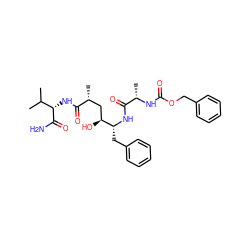 CC(C)[C@H](NC(=O)[C@H](C)C[C@H](O)[C@@H](Cc1ccccc1)NC(=O)[C@H](C)NC(=O)OCc1ccccc1)C(N)=O ZINC000038148399