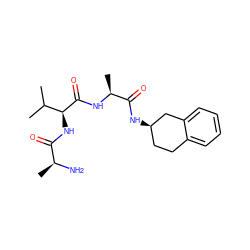 CC(C)[C@H](NC(=O)[C@H](C)N)C(=O)N[C@@H](C)C(=O)N[C@@H]1CCc2ccccc2C1 ZINC000064235790