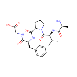 CC(C)[C@H](NC(=O)[C@H](C)N)C(=O)N1CCC[C@H]1C(=O)N[C@@H](Cc1ccccc1)C(=O)NCC(=O)O ZINC000028457014