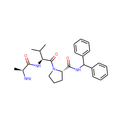 CC(C)[C@H](NC(=O)[C@H](C)N)C(=O)N1CCC[C@H]1C(=O)NC(c1ccccc1)c1ccccc1 ZINC000014951842