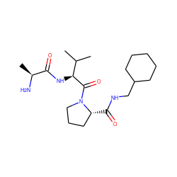 CC(C)[C@H](NC(=O)[C@H](C)N)C(=O)N1CCC[C@H]1C(=O)NCC1CCCCC1 ZINC000014951816