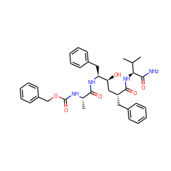 CC(C)[C@H](NC(=O)[C@H](Cc1ccccc1)C[C@H](O)[C@H](Cc1ccccc1)NC(=O)[C@H](C)NC(=O)OCc1ccccc1)C(N)=O ZINC000003926753