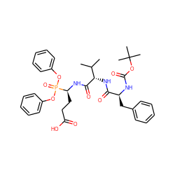 CC(C)[C@H](NC(=O)[C@H](Cc1ccccc1)NC(=O)OC(C)(C)C)C(=O)N[C@@H](CCC(=O)O)P(=O)(Oc1ccccc1)Oc1ccccc1 ZINC000096271139