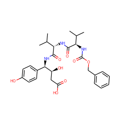 CC(C)[C@H](NC(=O)[C@H](NC(=O)OCc1ccccc1)C(C)C)C(=O)N[C@H](c1ccc(O)cc1)[C@@H](O)CC(=O)O ZINC000026390365