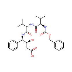 CC(C)[C@H](NC(=O)[C@H](NC(=O)OCc1ccccc1)C(C)C)C(=O)N[C@H](c1ccccc1)[C@@H](O)CC(=O)O ZINC000026390858