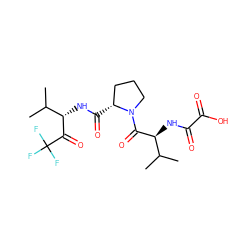 CC(C)[C@H](NC(=O)C(=O)O)C(=O)N1CCC[C@H]1C(=O)N[C@H](C(=O)C(F)(F)F)C(C)C ZINC000013762504