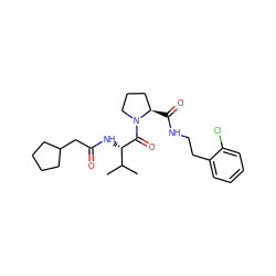 CC(C)[C@H](NC(=O)CC1CCCC1)C(=O)N1CCC[C@H]1C(=O)NCCc1ccccc1Cl ZINC000095601711