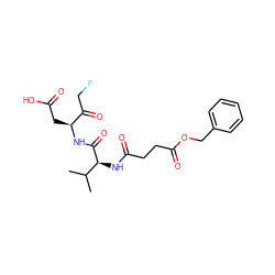 CC(C)[C@H](NC(=O)CCC(=O)OCc1ccccc1)C(=O)N[C@@H](CC(=O)O)C(=O)CF ZINC000028392831