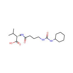 CC(C)[C@H](NC(=O)CCCNC(=O)NC1CCCCC1)C(=O)O ZINC000036330590