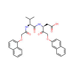 CC(C)[C@H](NC(=O)COc1cccc2ccccc12)C(=O)N[C@@H](CC(=O)O)C(=O)COc1ccc2ccccc2c1 ZINC000027109756