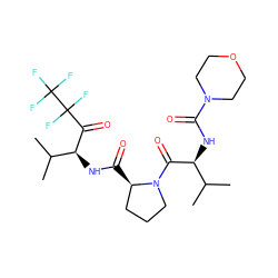 CC(C)[C@H](NC(=O)N1CCOCC1)C(=O)N1CCC[C@H]1C(=O)N[C@H](C(=O)C(F)(F)C(F)(F)F)C(C)C ZINC000003787990