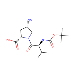 CC(C)[C@H](NC(=O)OC(C)(C)C)C(=O)N1C[C@@H](N)C[C@H]1C(=O)O ZINC000028714448