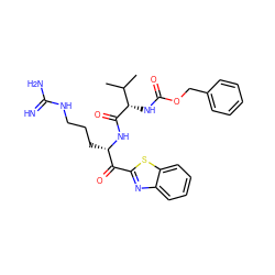 CC(C)[C@H](NC(=O)OCc1ccccc1)C(=O)N[C@@H](CCCNC(=N)N)C(=O)c1nc2ccccc2s1 ZINC000049037285