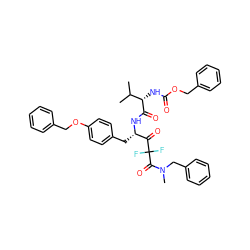 CC(C)[C@H](NC(=O)OCc1ccccc1)C(=O)N[C@@H](Cc1ccc(OCc2ccccc2)cc1)C(=O)C(F)(F)C(=O)N(C)Cc1ccccc1 ZINC000026499947