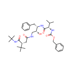 CC(C)[C@H](NC(=O)OCc1ccccc1)C(=O)N[C@@H](Cc1ccccc1)[C@H](O)CNC(=O)C[C@@H](C(=O)NC(C)(C)C)C(C)(C)C ZINC000014943374