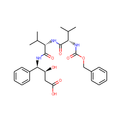CC(C)[C@H](NC(=O)OCc1ccccc1)C(=O)N[C@H](C(=O)N[C@H](c1ccccc1)[C@@H](O)CC(=O)O)C(C)C ZINC000026380701