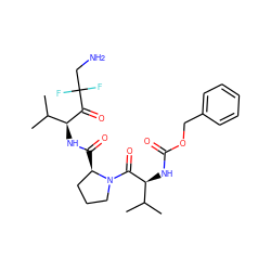 CC(C)[C@H](NC(=O)OCc1ccccc1)C(=O)N1CCC[C@H]1C(=O)N[C@H](C(=O)C(F)(F)CN)C(C)C ZINC000013516125