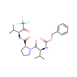 CC(C)[C@H](NC(=O)OCc1ccccc1)C(=O)N1CCC[C@H]1C(=O)N[C@H](C(=O)C(F)(F)F)C(C)C ZINC000013516120