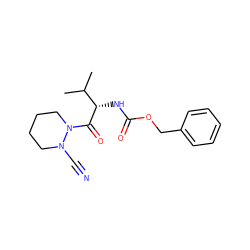 CC(C)[C@H](NC(=O)OCc1ccccc1)C(=O)N1CCCCN1C#N ZINC000040954403