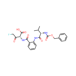 CC(C)[C@H](NC(=O)OCc1ccccc1)C(=O)Nc1ccccc1C(=O)N[C@@H](C(=O)O)C(=O)CF ZINC000028825332