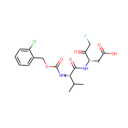 CC(C)[C@H](NC(=O)OCc1ccccc1Cl)C(=O)N[C@@H](CC(=O)O)C(=O)CF ZINC000003992382