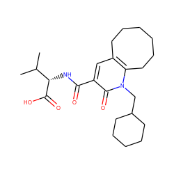 CC(C)[C@H](NC(=O)c1cc2c(n(CC3CCCCC3)c1=O)CCCCCC2)C(=O)O ZINC000084616545