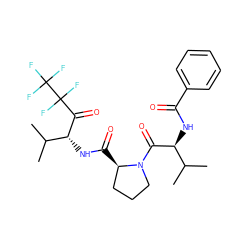 CC(C)[C@H](NC(=O)c1ccccc1)C(=O)N1CCC[C@H]1C(=O)N[C@@H](C(=O)C(F)(F)C(F)(F)F)C(C)C ZINC000013739992