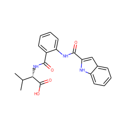 CC(C)[C@H](NC(=O)c1ccccc1NC(=O)c1cc2ccccc2[nH]1)C(=O)O ZINC000040956307