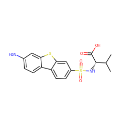 CC(C)[C@H](NS(=O)(=O)c1ccc2c(c1)sc1cc(N)ccc12)C(=O)O ZINC000043014860