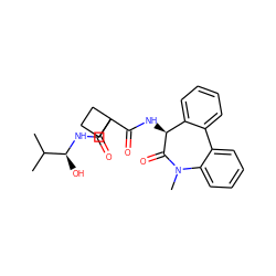 CC(C)[C@H](O)NC(=O)C1(C(=O)N[C@@H]2C(=O)N(C)c3ccccc3-c3ccccc32)CCC1 ZINC000028822955