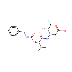 CC(C)[C@H](OC(=O)NCc1ccccc1)C(=O)N[C@@H](CC(=O)O)C(=O)CF ZINC000028125256