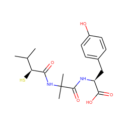 CC(C)[C@H](S)C(=O)NC(C)(C)C(=O)N[C@@H](Cc1ccc(O)cc1)C(=O)O ZINC000013745096