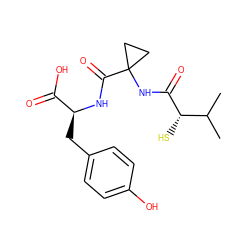 CC(C)[C@H](S)C(=O)NC1(C(=O)N[C@@H](Cc2ccc(O)cc2)C(=O)O)CC1 ZINC000001541993